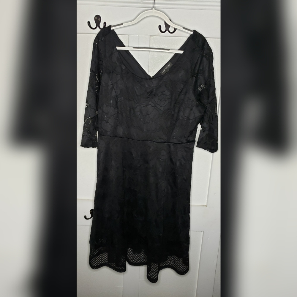 Lane Bryant-  Black lace dress (18)